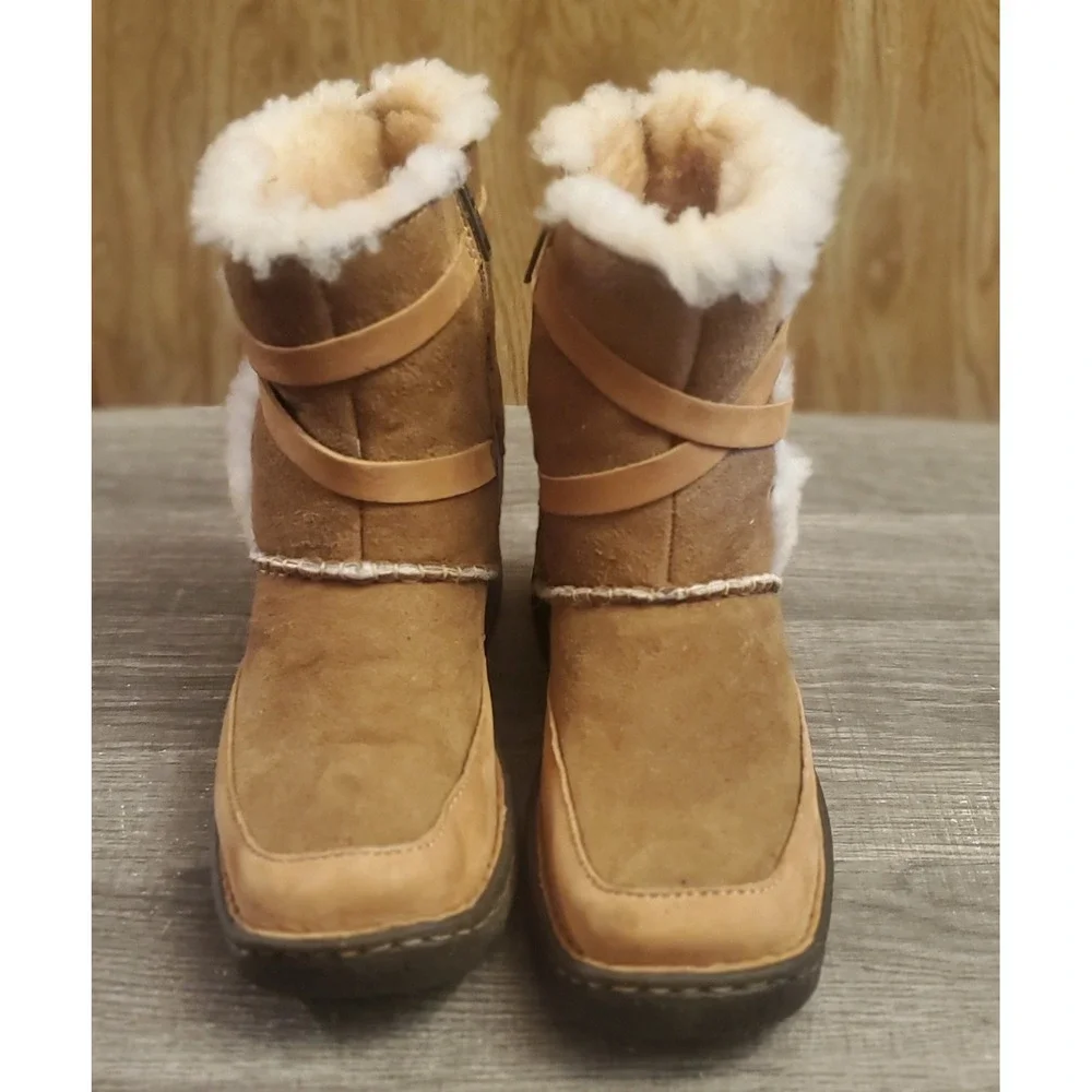 Cabelas Shearling Lined Leather Boots‎ Women's Size 6 Brown